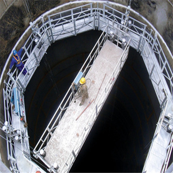 Suspended platform for boiler overhaul